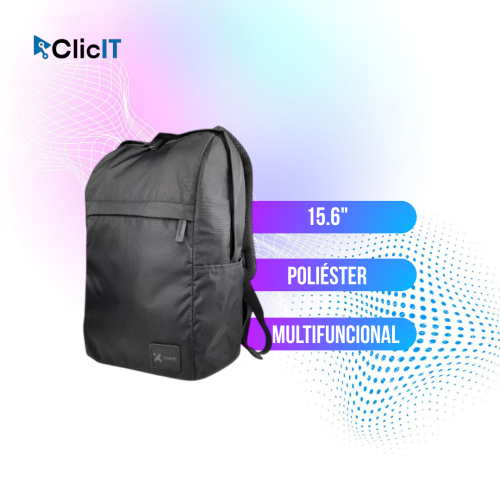 MOCHILA XTECH Bkpk Notebook-15.6" Leiden color black (PN: XTB-209)