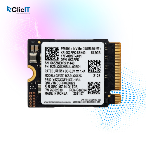 SSD SOLIDO M.2 - 2230NVMe SAMSUNG 512GB (PN: MZ9LQ512HBLU-00BD1)