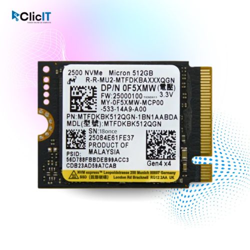 SSD M.2 - 2230 Gen4x4 NVMe 512GB MICRON (PN:MTFDKBK512TFK-1BC1AABDA)