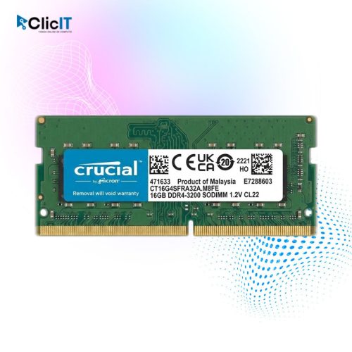 MEMORIA RAM LAPTOP CRUCIAL 16GB DDR4 3200MHZ (PN: CT16G4SFRA32A.M8FE)