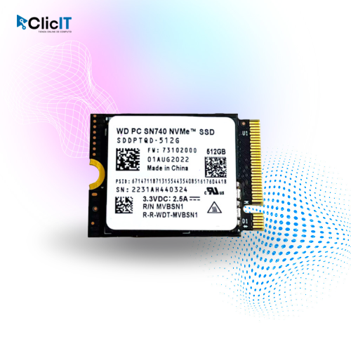 SSD WD SN740 512 GB 2230 M.2 NVMe PCIe4.0x4 SSD (PN: SDDPTQD-512G-1012)