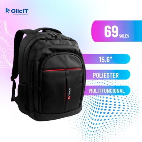 MOCHILA TEROS PARA LAPTOP NEGRO (PN:TE-IDS18560)