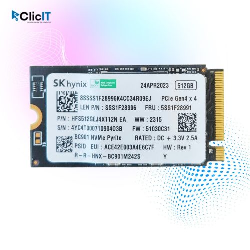 SSD M2 SK HYNIX 512 GB M.2 2242 PCIe Gen4 x4 NVMe SSD (PN: HFS512GEJ4X112N EA)