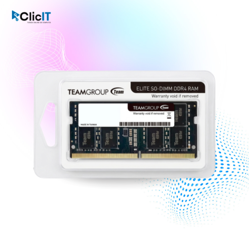 MEMORIA RAM LAPTOP TEAMGROUP ELITE 8GB DDR4 3200MHZ (PN: TED48G3200C22BK )